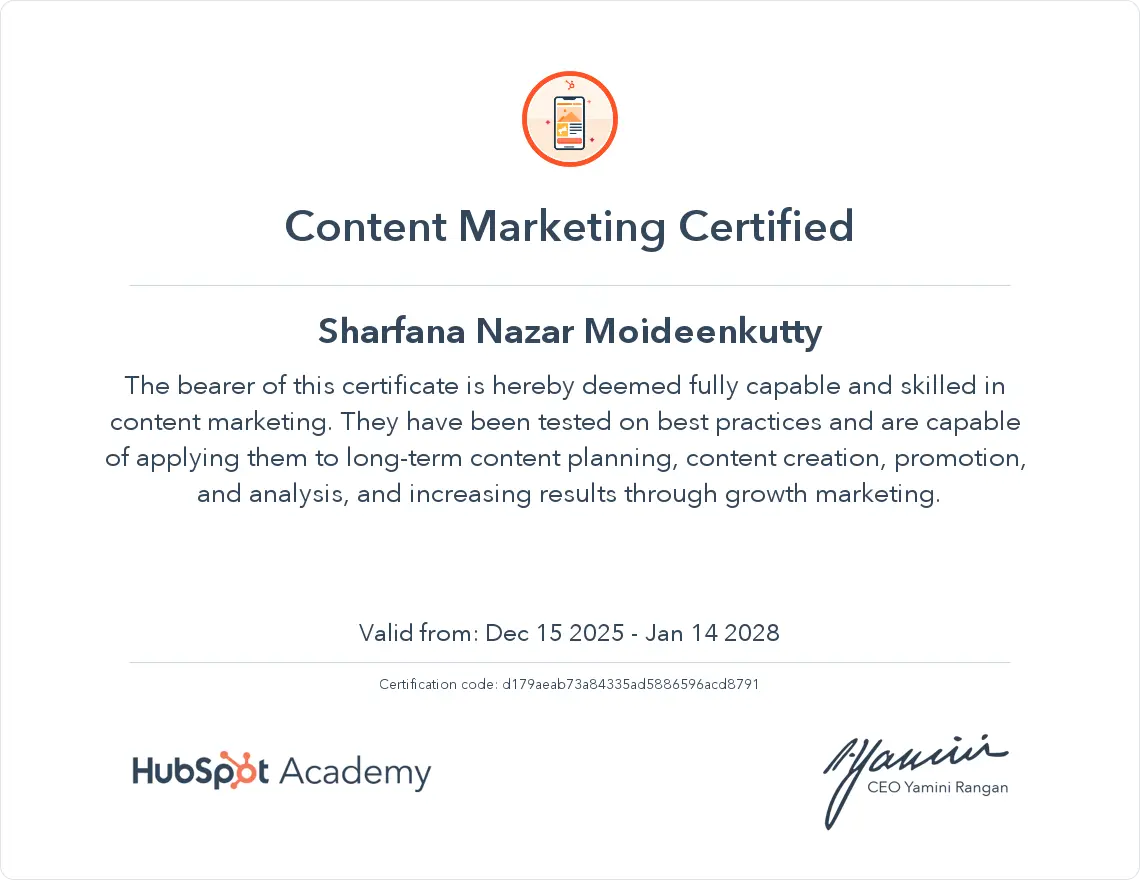 digital marketing expert in dammam content marketing certificate